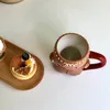 Tassen Weihnachten Kreative Keramiktasse Niedlicher Lebkuchenmann Kaffee Paar Tasse Weihnachtsgeschenk Jahr Trinkgeschirr Navidad Home Office Getränk 231216