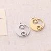 Charms 5Pcs Tai Chi Amulet Charm Wholesale Stainless Steel Yin Yang Good Luck Pendant DIY Necklace Bracelet Accessories Jewelry Finding