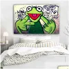 Peintures Toile Peinture Street Iti Art Grenouille Kermit Doigt Affiche Imprimer Animal Huile Mur Photos Pour Salon Sans Cadre 5060105 Dr Dhacu