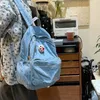 Okul Çantaları Kadınlar Sırt Çantası 2024 Boş Zaman Tasarımı Denim Kore Versiyon Omuz Genç Kız Üniversite Öğrencisi Erkekler Rucksack