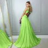 2024 Sexy Mint Verde Vestido de Noite Celebridade Estilo V Neck Backless Cut Out Cetim A Linha Mulheres Prom Formal Vestidos de Festa Robe De Soiree Vestidos de Fiesta