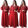 Vêtements ethniques Ramadan Eid Musulman Femmes élégantes Diamants Puff Manches Maxi Robe Turquie Soirée Robe Kaftan Dubaï Arabe Jalabiya Islam