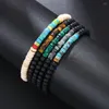 Charme pulseiras Instagram estilo colorido frisado turquesa tigre olho pedra homens pulseira nicho design versátil casal feminino