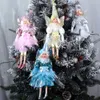 Juldekorationer 35 cm Flower Fairy Pixie Elf Dolls Toy Christmas Tree Pendant Ornaments Elf Hanging Decoration Navidad Natal Year Gifts 231216