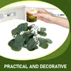 Decorative Flowers 2pcs Pillars Holder Wedding Rings Green Eucalyptus Leaves Wreaths