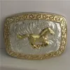 1 stks Gouden Paard Western Cowboy Gesp Voor Mannen Hebillas Cinturon Jeans Riem Hoofd Fit 4 cm Brede Belts266o