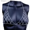 Other Fashion Accessories Stonefans Sexy Rhinestone Bra Bo Belly Chain Summer Bikini Top Jewelry Beachwear Harness Necklace Inner Mesh Chest Chains GiftL231215