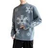 Mens Sweaters Fashion Casual Knitwear round Neck Thickened Trendy Sweater Thermal Base 231216