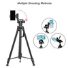 Halter leichter Kamera Tripod Tripode mit Telefonhalter Fernbedienung für Kamera Smartphone Ring Light Selfie Fotografie