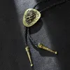 Laço amarra o cowboy ocidental bolo tie voving águia logotipo metal aniversário presente de personalidade acessórios