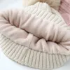 wholesale New Cute Cartoon Children's Hat Scarf Set Winter Knitted Wool Kids' Warm Bear Pullover Hat+Scarf