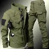 Survêtements pour hommes Ensembles tactiques Winter Shark Skin Costume militaire Soft Shell Coupe-vent Vestes imperméables Pantalons cargo en polaire chaude Uniforme de l'armée 231216