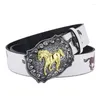 Cintos Unissex Western Cowboy Belt Vintage Floral Padrão Feminino Presente de Aniversário