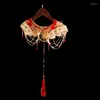 スカーフレディースパールビーズ刺繍豪華なタッセルパシュミナ女性ショールクロークR2661