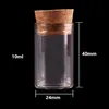 50 stuks 10 ml maat 24 40mm Kleine Reageerbuis met Kurk Spice Flessen Container Potten Flesjes DIY Craft206t