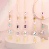 Garden Decorations 5st Set Ab Color Moon Hanging Gift Crystal Prism Suncatcher för fönster