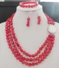 목걸이 귀걸이는 은혜를 설정합니다. 여가. 섹시한 여성 산호 3 계층 장식! 보석 판매!