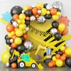 Other Event Party Supplies 115PCS Orange Black Yellow Silver Construction Party Balloon Garland Kit for Kids Birthday Baby Shower Party Decoration Supply 231215