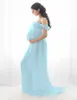 Chiffon Maternity Dress for Photo Maternty Photography Props Off Shoulder Sexig spets gravida klänningar 2024 Kvinnor Elegant lång sjöjungfruklänning