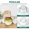 Förvaringsflaskor mat behållare glas pickle burk hem med lufttätt lock hushållsgrönsak kinesiska