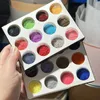 Nail Glitter 24Colors Flocage Velvet Powder 0.6-0.8mm Set Winter Christmas Beauty Manucure