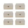 Boxes 6pcs DIY Unfinished Unpainted Plain Wooden Jewelry Box Ring Earrings Case Gift