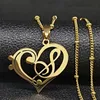 Colliers pendentifs calligraphie Nom personnalisé Collcae pour femmes Gold en acier inoxydable