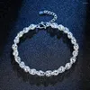 Bracelets de charme Jolie belle chaîne de boule creuse 925 timbre bracelet en argent pour les femmes mode fête de mariage cadeau de vacances bijoux fins