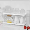 Armazenamento de cozinha casa organizador prateleira para armário rack economia espaço mesa maquiagem guarda-roupa decoração prateleiras suportes de armário