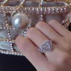 캐주얼 천연 aaa moissanite ring gemstone 100% 실제 은색 보석 링 여성 보이지 않는 설정 다이아몬드 칵테일 링 3400