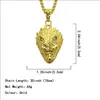 Tête de loup pendentif en or glacé Bling Bling cristal charme croix collier chaîne hommes rappeur Cuba collier Hip Hop bijoux 232W