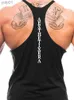 T-shirts pour hommes Marque Scle Vest Gym Vêtements de sport Débardeur Hommes Bodybuilding Fitness Sleless Singlets Mode Sports Entraînement UndershirtL231216