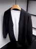 Maglioni da uomo Lusso di alta qualità bianco cardigan lavorato a maglia moda uomo maglione vintage cappotto autunno casual allentato coreano 231215