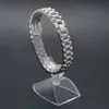 Watch Strap Link Bracelet 22 5cm 1 5cm Stainless Steel Crown President Style Adjustable Mens Hip Hop Bangle Cool Gift255I