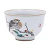 Four rétro Vintage tasse à thé Gardon oiseau tasse Ruyao 100ml porcelaine peinte à la main tasse à thé Service à thé pigmenté bol à thé Drinkware264w