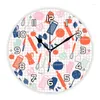 Orologi da parete Cartone animato colorato Panettiere Panetteria Cupcake Ciambella Pasticcere Orologio Orologio per Bake Shop Simpatico dessert Art Decor Regalo