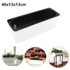 Planters POTS Rectangular Desktop Home Automatic Waterabsorbing Lazy Flower Pot Poted Hydroponic Plastic Water Nivation Indicator 231215