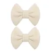 Hair Accessories Classical 2023 Waffle Fabric Exquisite Girl's Ponytail Barrette Wholesale DIY Bow Clip Headwear