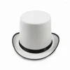 Berets Magicic Top Hat White Perted Carnival Nightclub Bowler Stage Performances Dropship