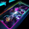 Mouse Pads Pulso Restos League of Legend 900X400mm RGB Mouse Pad Anime Gaming Mousepad LED Mause Pad Acessórios para jogadores Mouse Tapete PC Tapete de mesa retroiluminado J231215