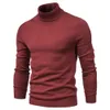 Mens Sweaters Sonbahar Kış Sweater Kalın Sıcak Kazak Moda Yüksek Kalite Yakası Temel Slim 231216