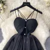 Casual Dresses Summer Sexy Strap Bra Dress Small And High End Bouffant