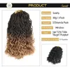 Synthetic Wigs Saisity ombre braiding hair Senegalese twisted crochet brain synthetic 14 "35 strandswrapped end curly 231215