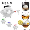 Ice Cream Tools New Large Ice Mod Ball Maker Box For Shape Cocktail Use Sphere Round Diy Home Bar Party Cube Tray Drop Delivery Home G Dhazx