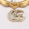 23ss 2color Fashion Brand Designers Letters Brooches 18K Gold Plated Brooch Vintage Suit Pin Small Sweet Wind Jewelry Accessories 339S