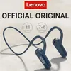 Fones de ouvido lenovo xe06, bluetooth, sem fio, ipx7, à prova d'água, com microfone duplo, faixa de pescoço, para esportes, corrida, fitness, yoga