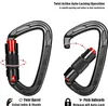 Carabiners Freskaro UIAA CERTIFIED 25KNオートロッククライミングカラビナクリップツイストロックとヘビーデューティカラビナーラップ231215