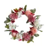 Fleurs décoratives Rose Artificielle Mariage À La Maison 40cm Couronne De Printemps Porte D'entrée Couronnes De Pivoine Pour El Jardin Salon Ferme Bureau