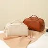 Cosmetic Bags Makeup Storage Bag Double Zipper Organ Pillow Leather Portable Toiletry Travel