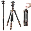 Accessories K F Concept Carbon Fiber Camera Tripod for DSLR Portable Lightweight Portable Travel Tripod with 360 Degree Panorama Ball Head